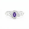 Handmade Oval Cut Purple Amethyst Ring in 925 Sterling Silver for Wedding