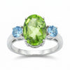 Luxury Green Amethyst Oval Ring in 925 Sterling Silver for Women Elegant Look