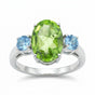 Luxury Green Amethyst Oval Ring in 925 Sterling Silver for Women Elegant Look