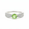 Green Amethyst 7.20 Ct Round Cut Ring in 925 Sterling Silver for Her Chic Design