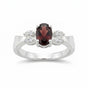Red Garnet Ring Oval Cut 7.00 Ct 925 Sterling Silver Gift for Her Modern Design