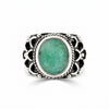 Green Emerald Ring Oval Cut 7.50 Ct 925 Sterling Silver Gift for Her Chic Design