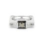 6.50 Ct Brown Topaz Princess Ring in 925 Sterling Silver for Her Trendy Pick