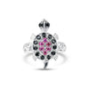 Round Cut Ruby Ring in 925 Sterling Silver 2.00 Ct Pink for Engagement