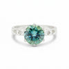 Blue Moissanite Ring 4.85 Ct Round Cut 925 Sterling Silver for Wedding