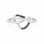 Everyday Wear Black Moissanite Round Ring in 925 Sterling Silver for Anniversary