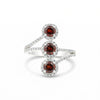 Red Garnet 3.50 Ct Round Cut Ring in 925 Sterling Silver for Wedding Chic Design