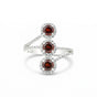Red Garnet 3.50 Ct Round Cut Ring in 925 Sterling Silver for Wedding Chic Design