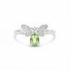 925 Sterling Silver Oval Cut Green Amethyst Ring 3.80 Ct Gift for Her Boho Style