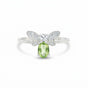 925 Sterling Silver Oval Cut Green Amethyst Ring 3.80 Ct Gift for Her Boho Style