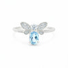 Certified Blue Aquamarine Oval Ring Crafted in 925 Sterling Silver Gift for Her