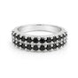Certified Solitaire Black Moissanite Round Ring in 925 Sterling Silver