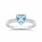 Blue Aquamarine 2.50 Ct Ring in 925 Sterling Silver Cocktail for Anniversary
