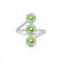 Green Amethyst Round Cut Ring 6.50 Ct in 925 Sterling Silver for Anniversary