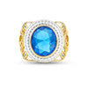 Blue Topaz 3.20 Ct Oval Cut Ring in 925 Sterling Silver Gift for Her Chic Design