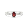 925 Sterling Silver Oval Cut Red Garnet Ring 9.00 Ct for Her Trendy Pick