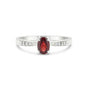 925 Sterling Silver Oval Cut Red Garnet Ring 9.00 Ct for Her Trendy Pick