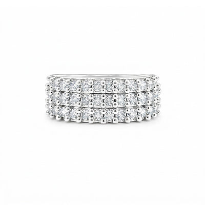 White Moissanite Ring Round Cut 2.00 Ct 925 Sterling Silver for Wedding