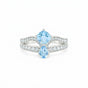 3.30 Ct Blue Topaz Pear Ring in 925 Sterling Silver Gift for Her Timeless Design