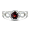 Certified Round Red Garnet Ring in 925 Sterling Silver for Women Luxury Style