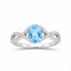 Blue Aquamarine 2.80 Ct Ring in 925 Sterling Silver Jewelry for Engagement