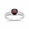 Cushion Red Garnet Statement Ring in 925 Sterling Silver for Women Elegant Look