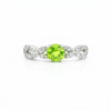 Green Amethyst Ring 2.00 Ct Round Cut 925 Sterling Silver for Her Everyday Wear