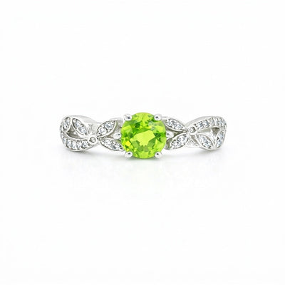 Green Amethyst Ring 2.00 Ct Round Cut 925 Sterling Silver for Her Everyday Wear