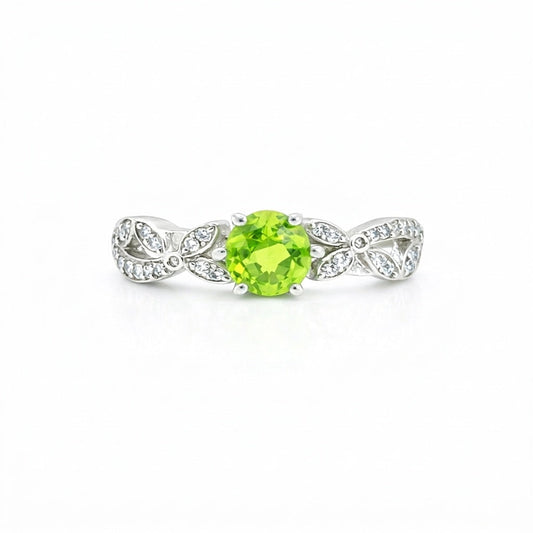 Green Amethyst Ring 2.00 Ct Round Cut 925 Sterling Silver for Her Everyday Wear