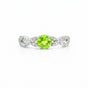 Green Amethyst Ring 2.00 Ct Round Cut 925 Sterling Silver for Her Everyday Wear