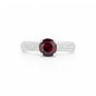 Red Garnet Round Cut Ring 2.45 Ct in 925 Sterling Silver for Engagement