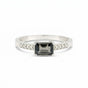 Brown Topaz 1.95 Ct Emerald Cut Ring in 925 Sterling Silver for Her Trendy Pick