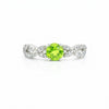 925 Sterling Silver Oval Cut Green Amethyst Ring 3.65 Ct for Wedding Boho Style