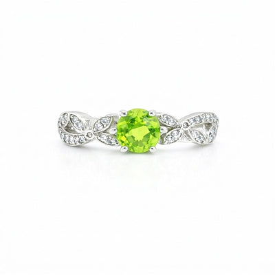 925 Sterling Silver Oval Cut Green Amethyst Ring 3.65 Ct for Wedding Boho Style