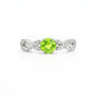 925 Sterling Silver Oval Cut Green Amethyst Ring 3.65 Ct for Wedding Boho Style