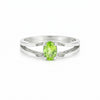 Green Amethyst Ring Oval Cut 1.25 Ct 925 Sterling Silver Gift for Her Boho Style