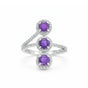 Purple Amethyst Ring Round Cut 3.25 Ct 925 Sterling Silver Gift for Her