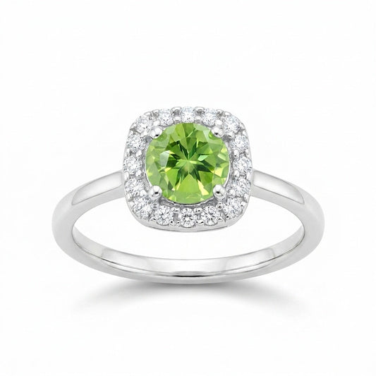 Green Amethyst 2.45 Ct Ring in 925 Sterling Silver Handmade for Women Boho Style