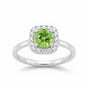 Green Amethyst 2.45 Ct Ring in 925 Sterling Silver Handmade for Women Boho Style