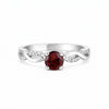 Red Garnet 2.28 Ct Ring in 925 Sterling Silver Handmade for Women Elegant Look