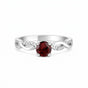 Red Garnet 2.28 Ct Ring in 925 Sterling Silver Handmade for Women Elegant Look