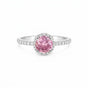 925 Sterling Silver Pink Kunzite Round Cut Ring for Women Everyday Wear