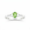Pear Green Amethyst Classic Ring in 925 Sterling Silver for Anniversary