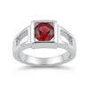 Red Garnet Ring 3.73 Ct Round Cut 925 Sterling Silver for Wedding Vintage Style