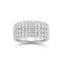 White Moissanite Round Cut Ring 1.20 Ct in 925 Sterling Silver for Women