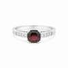 Cushion Red Garnet Ring Crafted in 925 Sterling Silver for Her Trendy Pick