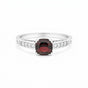 Cushion Red Garnet Ring Crafted in 925 Sterling Silver for Her Trendy Pick