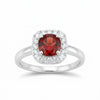 Certified Jewelry Round Cut Red Garnet Ring in 925 Sterling Silver Gift for Her