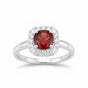 Certified Jewelry Round Cut Red Garnet Ring in 925 Sterling Silver Gift for Her