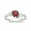 925 Sterling Silver Oval Cut Red Garnet Ring 1.95 Ct Gift for Her Fine Jewelry